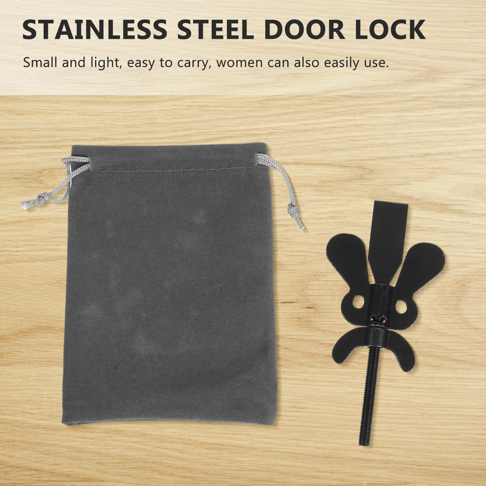 

Portable Door Lock Stainless Steel Heavy Duty Travel Security Lock Compact for Home Hotel Room Safety Heavy Duty Door Stopper