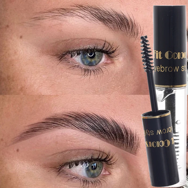 3D Wild Eyebrow Styling Gel Transparent Waterproof Lasting Fluffy Eyebrow Sculpt Wax with Brush Brows Setting Makeup Cosmetics