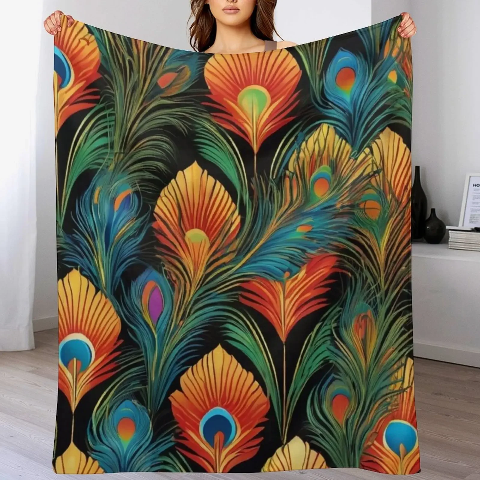 

Art deco art pattern Throw Blanket Sleeping Bag funny gift Loose Giant Sofa Blankets