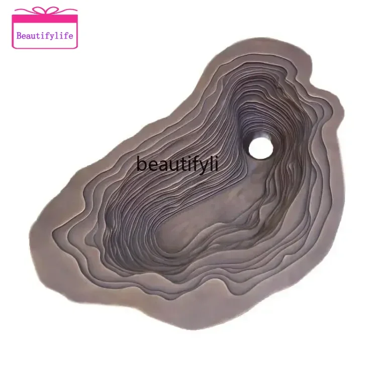 

YL Semi-Embedded French Retro Art Inter-Platform Basin Drop-in Sink Bathroom Table Basin Wash Basin Washbasin