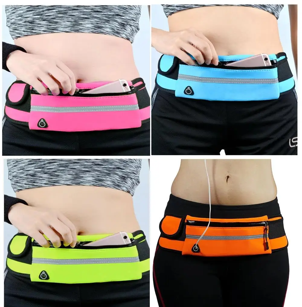 1pc Running Bag Women Waist Bag Belt Bag Men Sports Fanny Pack Mobile Phone Bag Gym Running Cell Phone Jogging Run Cycling Bag