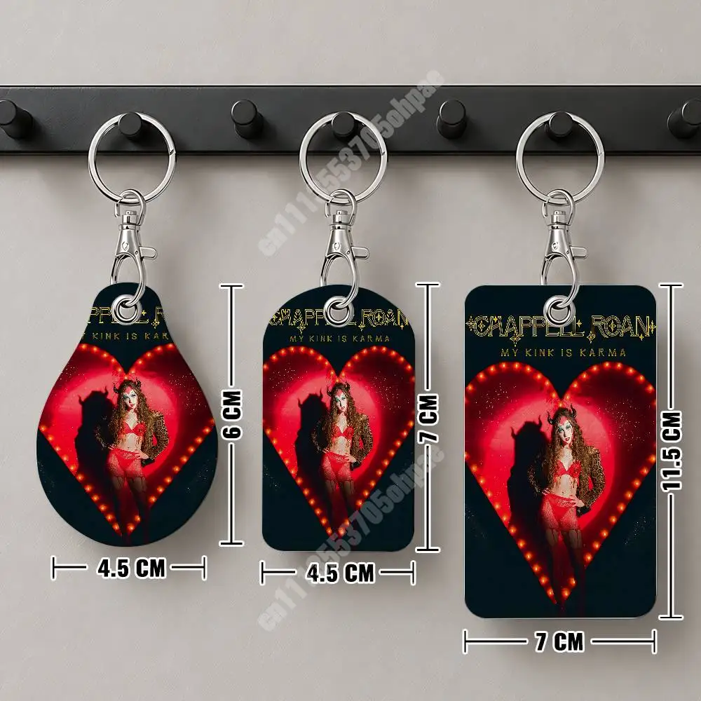 C-Chappell R-Roan Midwest Princess Leather Keychain Card Holder for Airtag & ID Cards Business Bag Charm - view 4
