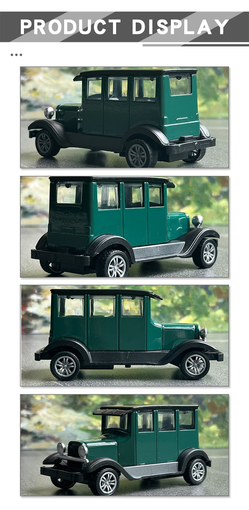 1:43 Legierung Vintage Diecast Auto Ford A 1930 Modellauto Klassisches Zurückziehen Automodell Miniaturfahrzeug Replik Geschenk für Kinder Erwachsene – Detail 5