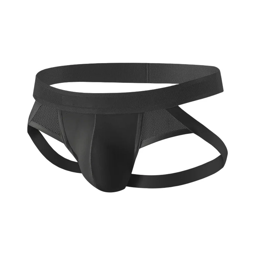 1pc Mens Ice Silk Underwear Thongs Low Waist For Bikini Briefs U-Convex Pouch Underpants See-Through Backless Panties