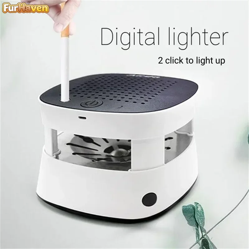 Ashtray Air Purifier Household Desktop Formaldehyde Removal Second-hand Smoke Removal Filter Negative Ion Deodorization Purifier