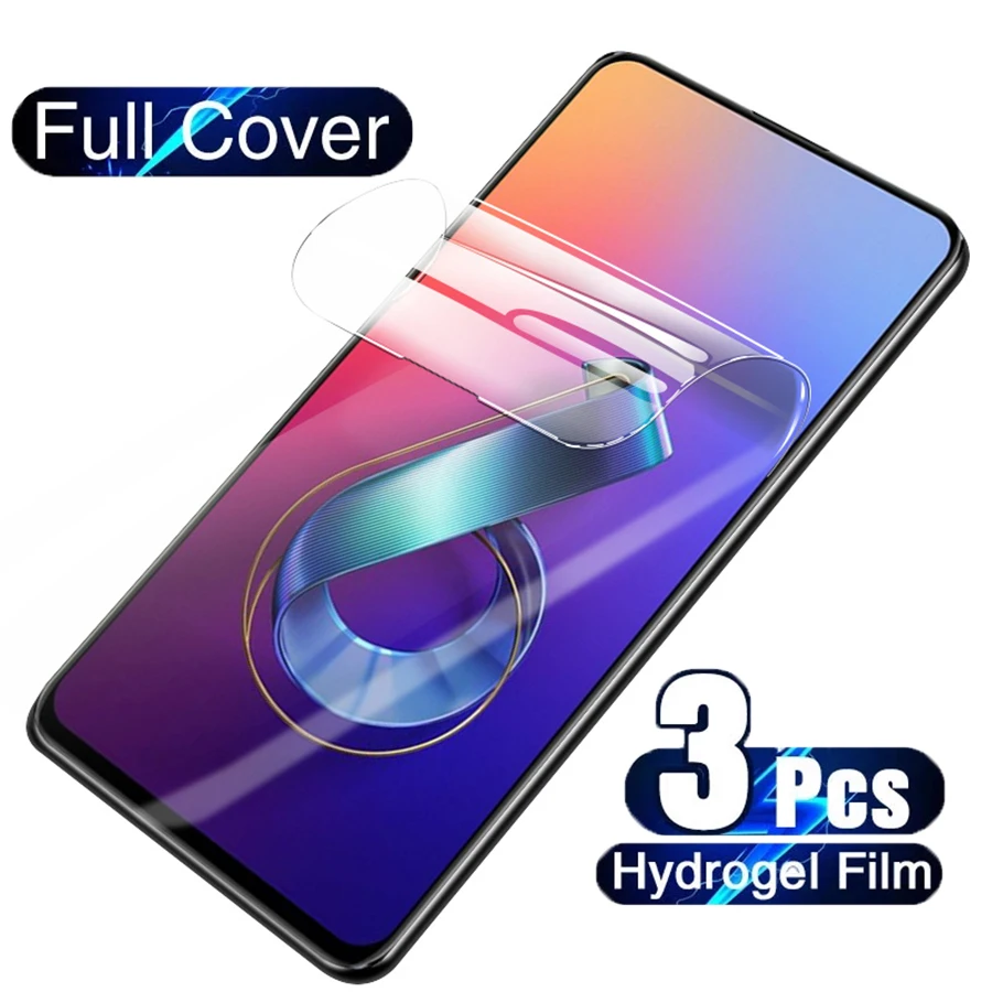 3PCS Hydrogel Film For Asus Zenfone Max Pro M2 ZB631KL Pro M1 ZB601KL Zb631kl ZS620KL Zb556kl Screen Protector ZB602KL No Glass