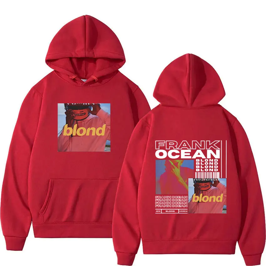 Raper Frank Retro Graphic Hoodie New Album Hip Hop Blond Pullover Sweatshirt Men Women Fashion Ocean Oversized Hoody Streetwear