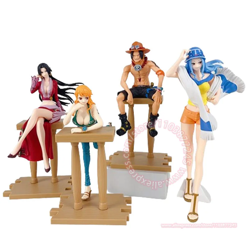 One Piece Trendy Figures Desktop Ornaments Decoration Model Birthday Gifts Animation Peripherals Nami Boa Hancock Nefertari Vivi