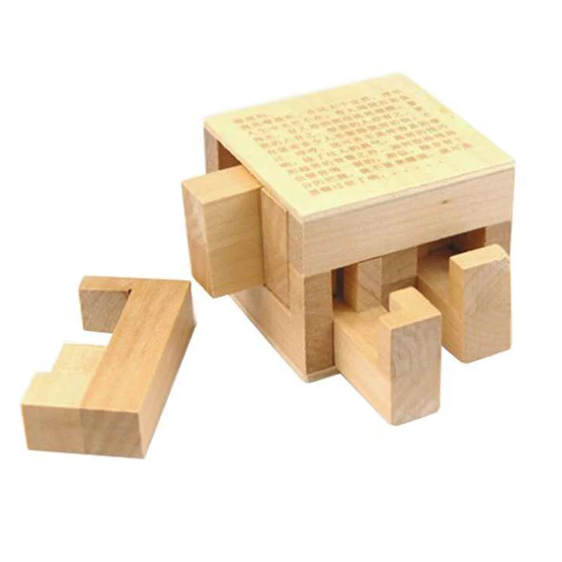 Creative Unlock Interlocking Puzzle 3D Wooden Brain Teasers For Adults Kids IQ Test Toys Educational Mind Challenge Gift