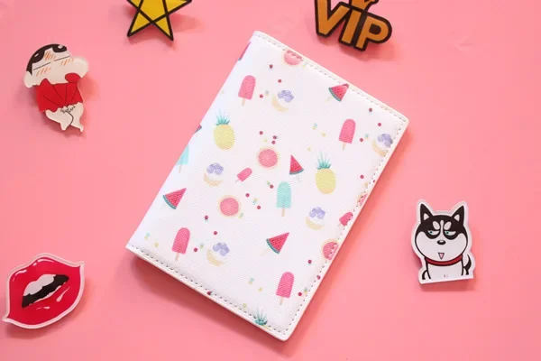 Tourist goods Korean cartoon fruit printing pattern passport clip passport package passport holder