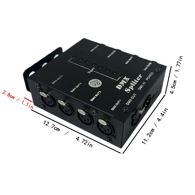 512 Optical Splitter Istribution Amplifier for DJ Disco Wedding DMX Stage Lighting Effect ALIEN 8 Way Channels Isolated 3Pin DMX