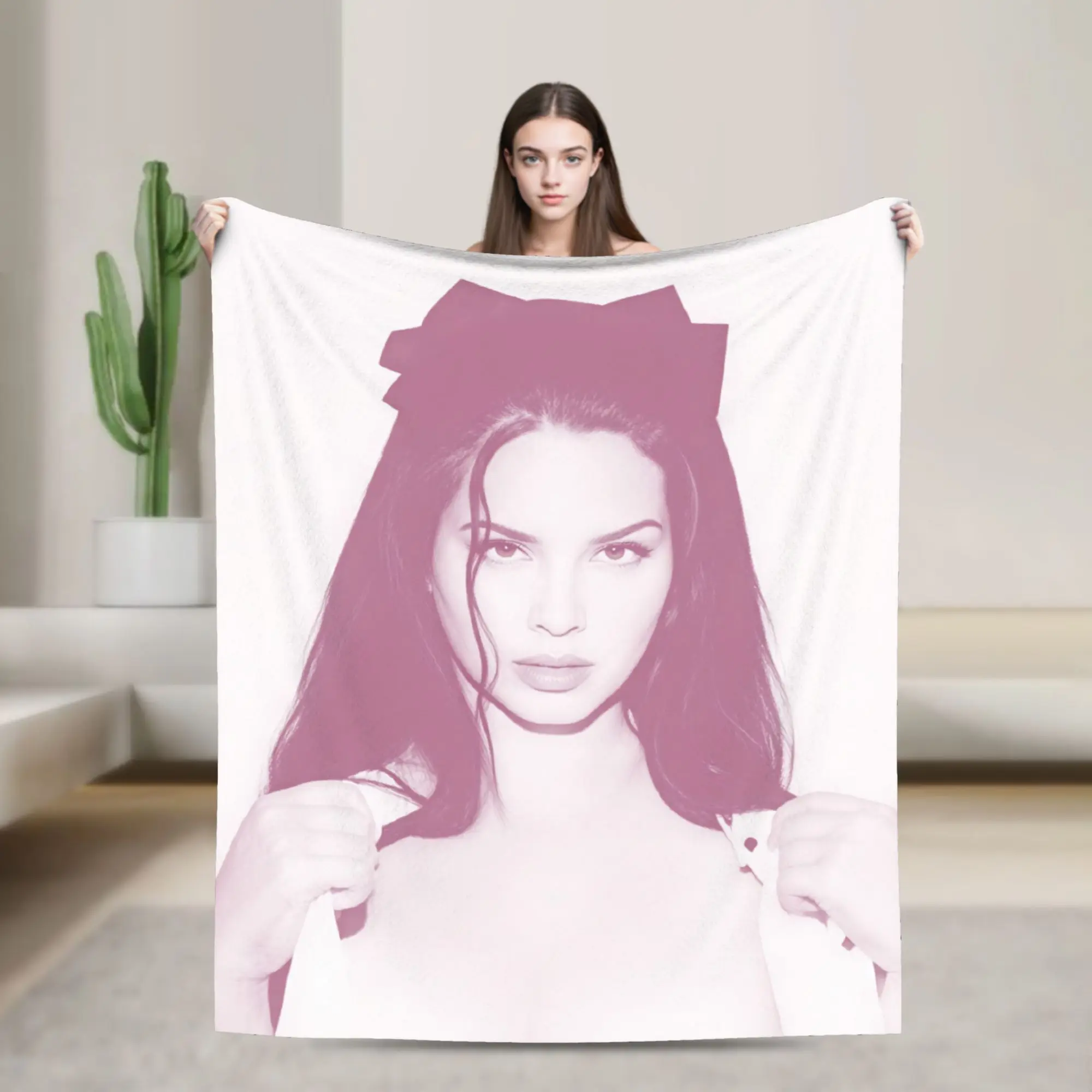 Warm Soft Blanket Children Decorative Hot Singer Lana Del Rey Throw Blanket  Flannel Bedspread For Bedroom Fluffy Sofa Bed Cover
