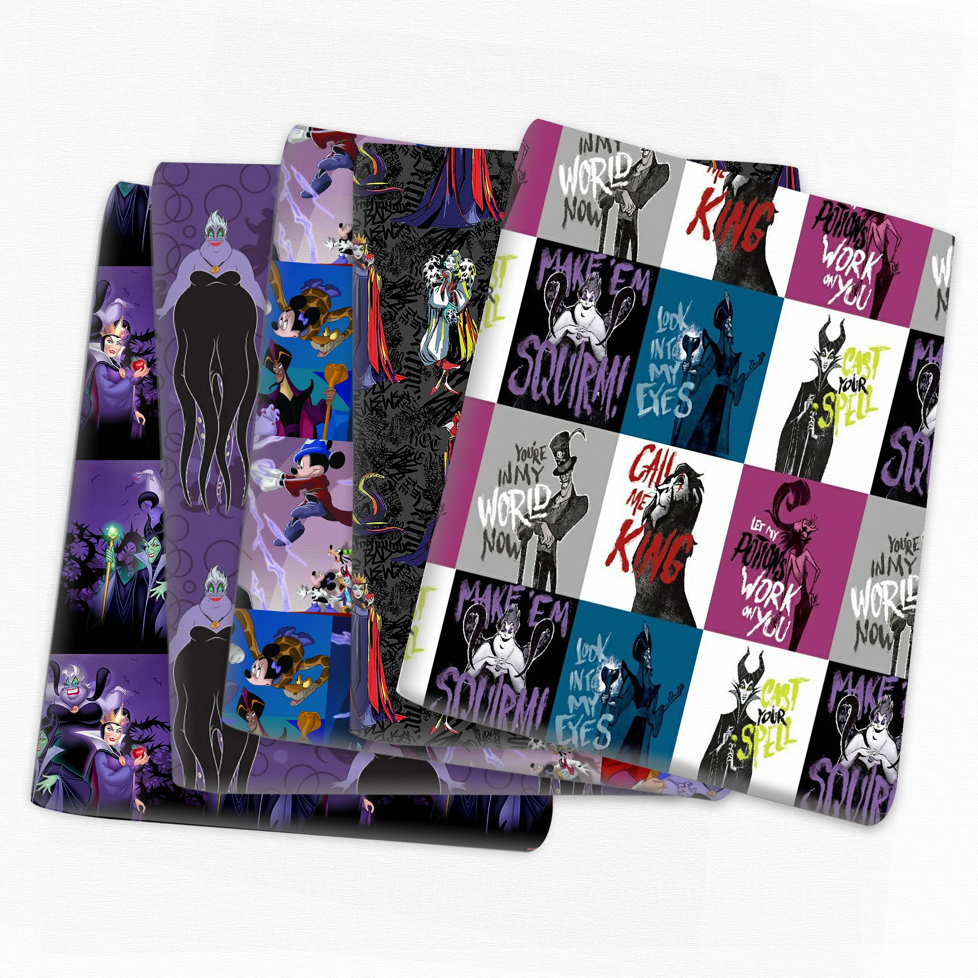 Disney Villains Witch 50*145cm Polyester 100% Cotton Fabric Sewing Quilting Fabric Needlework Material DIY Handmade Patchework