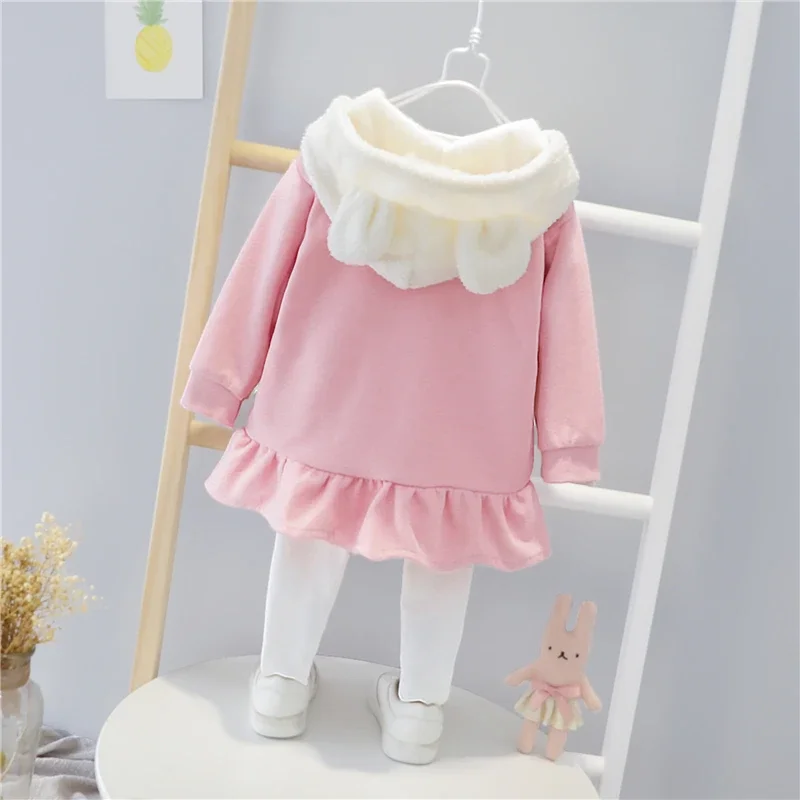 Spring Baby Girls Clothing Sets Children Hooded Tops Cartoon Rabbit Pants Newborn Infant Clothes Kids Outfits 2 Piece Suit