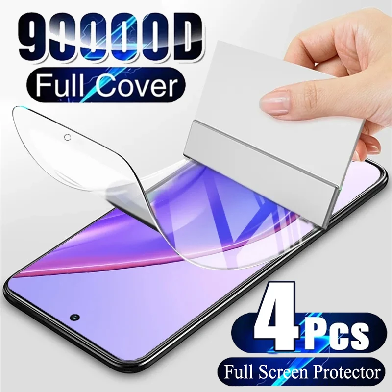 4PCS Hydrogel Film Full Cover For Samsung Galaxy A53 A51 A50 A52 A70 A72 A73 A71 A12 A21S A52S A33 A54 A20 A40 Screen Protector