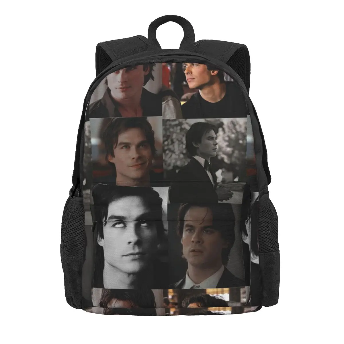 The Vampire Diaries Backpack for Men Women Fashion Student Work Daypack Damon Salvatore Laptop Computer Canvas Bags Durable