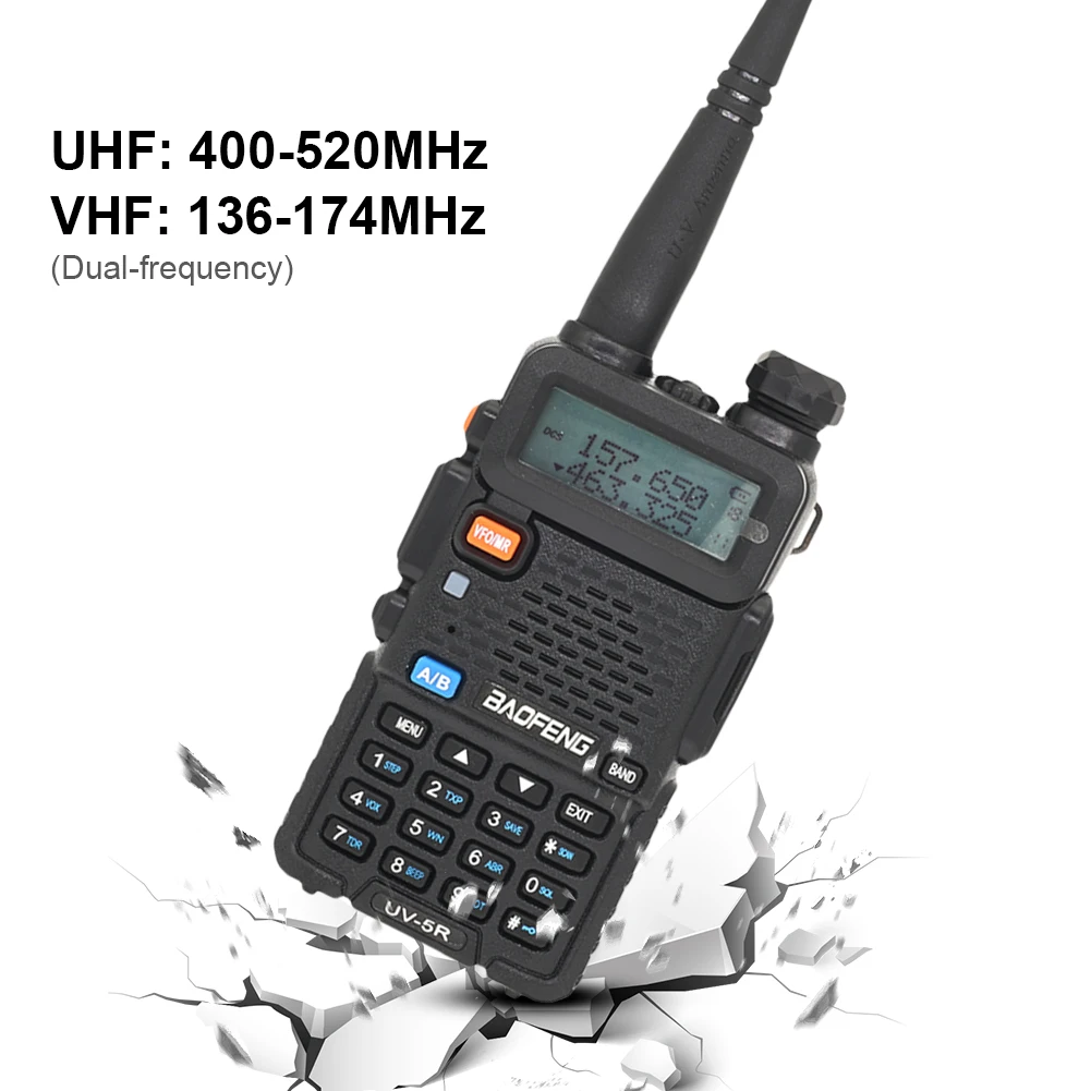 Baofeng UV-5R Handheld Walkie Talkie VHF/UHF 136-174MHz & 400-520MHz 5W Long Range Ham Radios Handheld UHF/VHF Radio