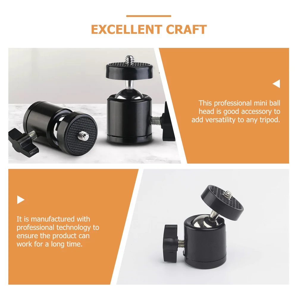 2個の三脚マウントアダプター ホットシューボールヘッド 大きなノブ付き スイベルモニターロック リングライトカメラビデオ用