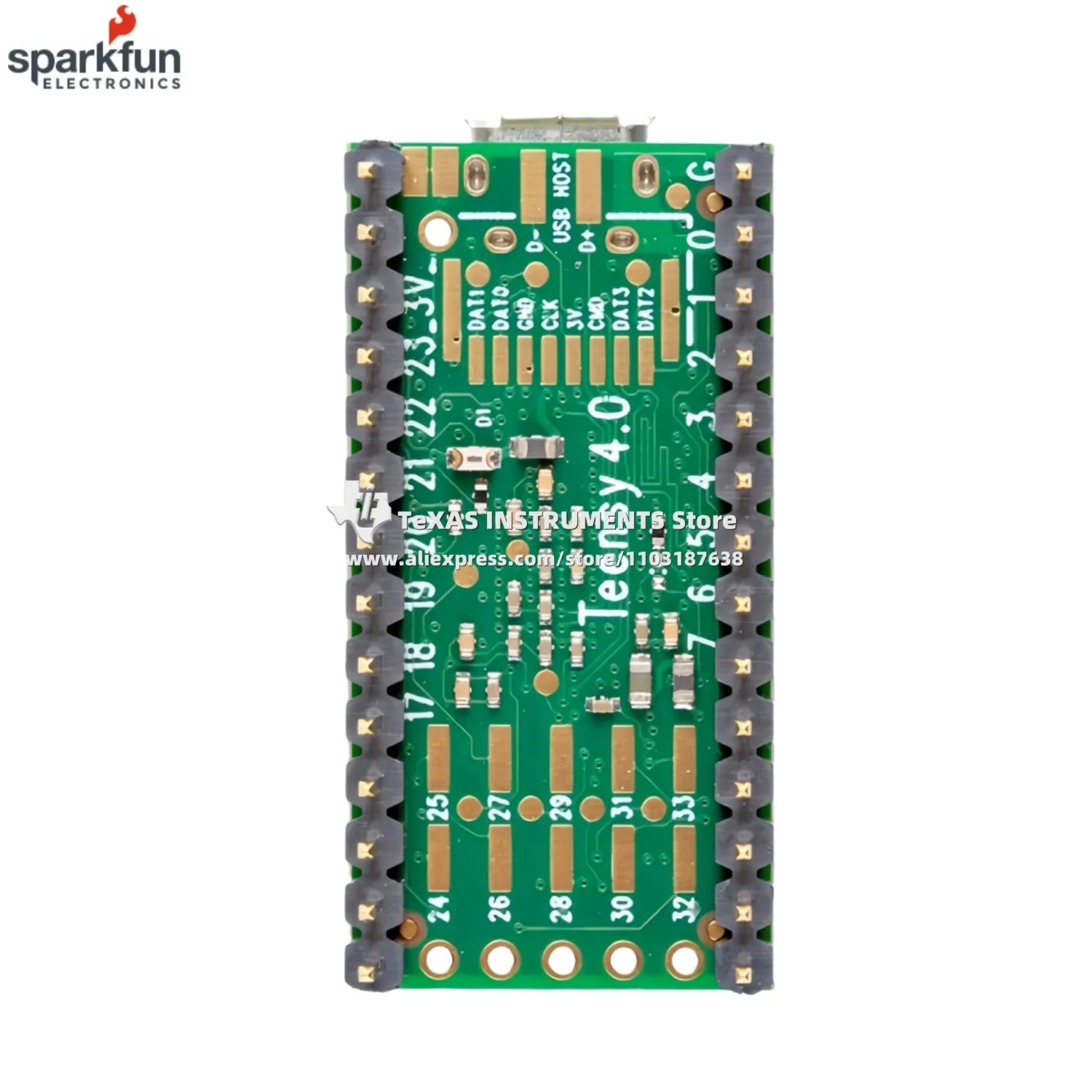 【TI Official】Teensy 4.0 (الرؤوس) DEV-16997 NXP iMXRT1062 ARM Cortex-M7 بسرعة 600 ميجا هرتز 1024 كيلو رام (512 كيلو مقترن بقوة) #4