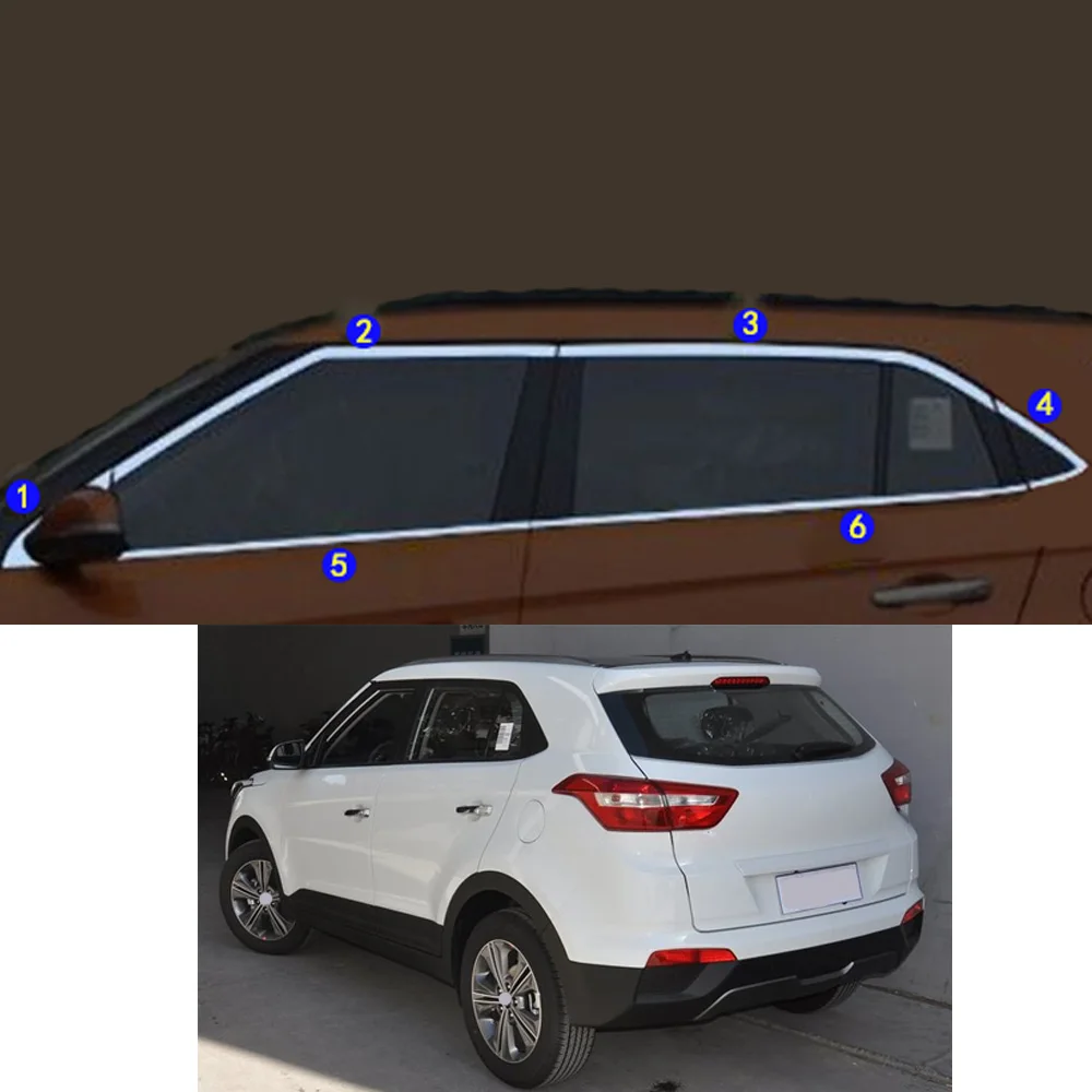 

Наклейка для автостайлинга для Hyundai ix25 2014 2015 2016 2017 2018 2019, украшение, столб, окно, средняя полоса, отделка, запчасти для капотов