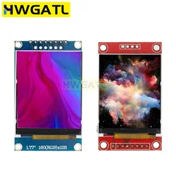 1.77 1.8 inch TFT LCD Module LCD Screen SPI serial 51 drivers 4 IO driver TFT Resolution 128*160 1.8 inch TFT interface