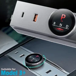 BEVO pomello del cambio per Tesla Model 3 Highland Smart Rotary Shift Gear con adattatore HUB USB Docking Station accessories