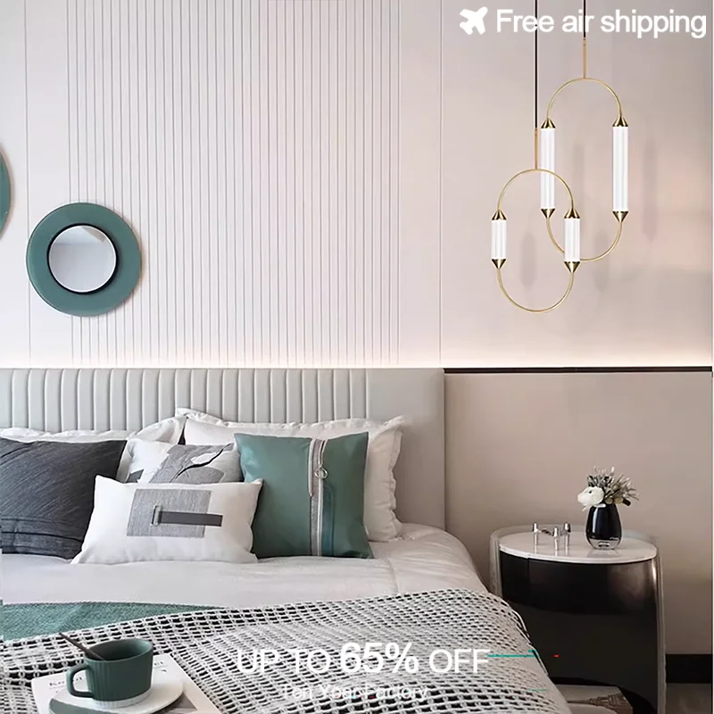 

Modern Luxury Spanish Imported Marble Chandelier with Brass Adjustable Pendant Lamp Customizable Ceiling Light for Living Room