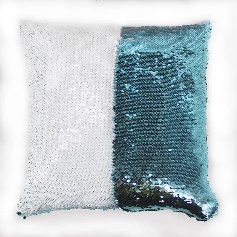 Bubble Kiss Sequin Pillow Covers 40x40CM Mermaid Light Gold Flip Glitter Reversible Personalized Sublimation Blanks DIY Print