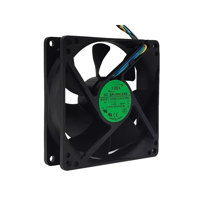 For ADDA AD0912UX-A7BGL 9025 12V 0.50A Main Board PWM Temperature Control Speed Regulation 9 cm Fan