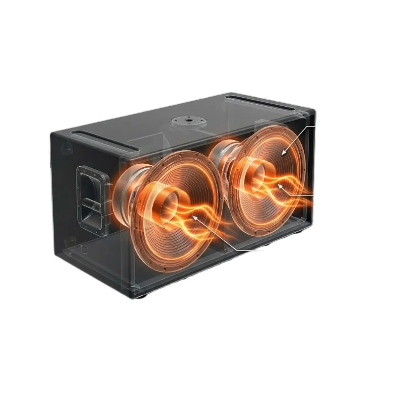 Dual 15 Inch 700W Passive Plywood PA Loudspeaker Professional Sound System for Outdoor Stage Concert Large Event Performance