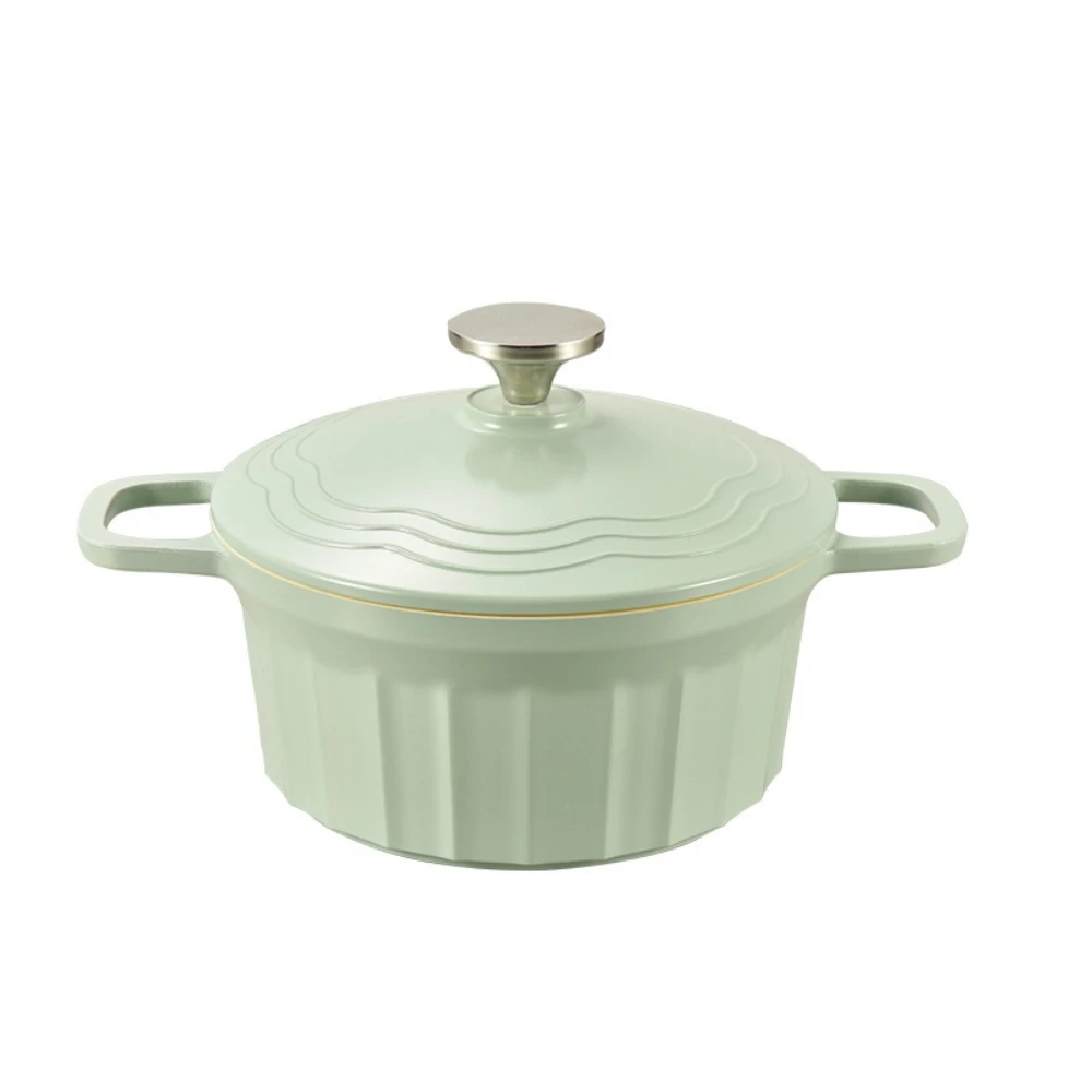 

Household Double Ear Pot Enamel Pot Nonstick Pot Stew Pot Large Capacity Soup Heat Insulating Stew Pot for Home Soup Stew