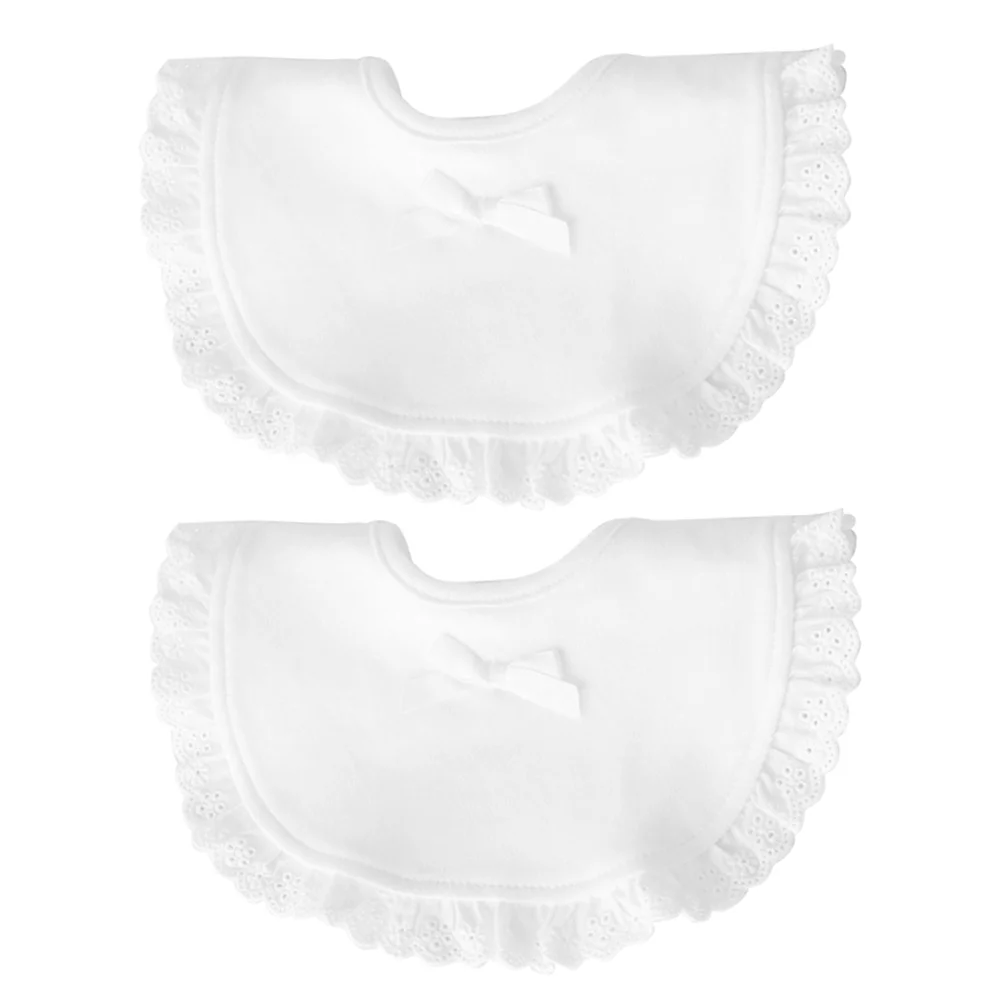 2 Pcs Baby Bib Girl Saliva Towel Newborn Dining Bibs Home Pure Cotton Toddler Infant for