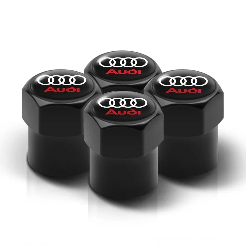 

4PCS/set Car Tire Valve Metal Aluminum Alloy Valve Cap For Audi A1 A3 A4 A5 A6 A7 Q3 Q5 Q7 TT S line S3 S4 S6 R8 RS Accessories
