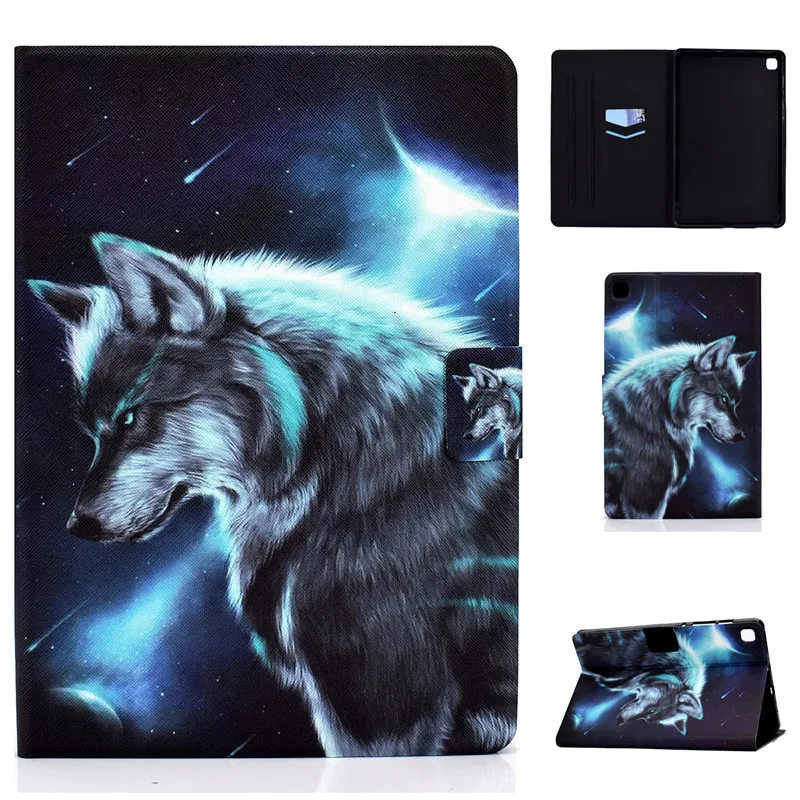 Tablet Abdeckung Für Funda Samsung Galaxy Tab S6 Lite Fall P610 P615 Wolf Lion Tier Abdeckung Coque Für Samsung Tab S6 Lite Fall 10,4