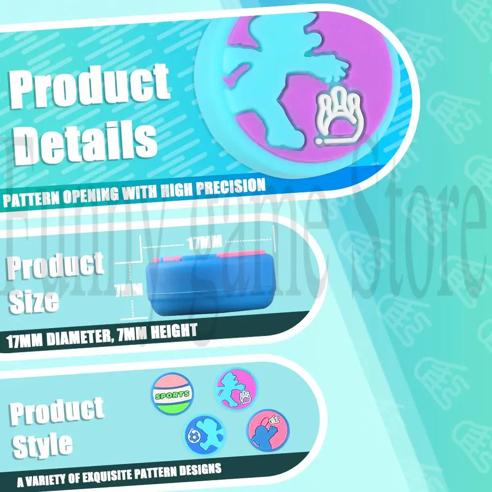 4 pçs jogos esportes tema polegar aperto para nintendo switch joystick caso capa bonito tênis padrão de futebol para ns lite joycon boné