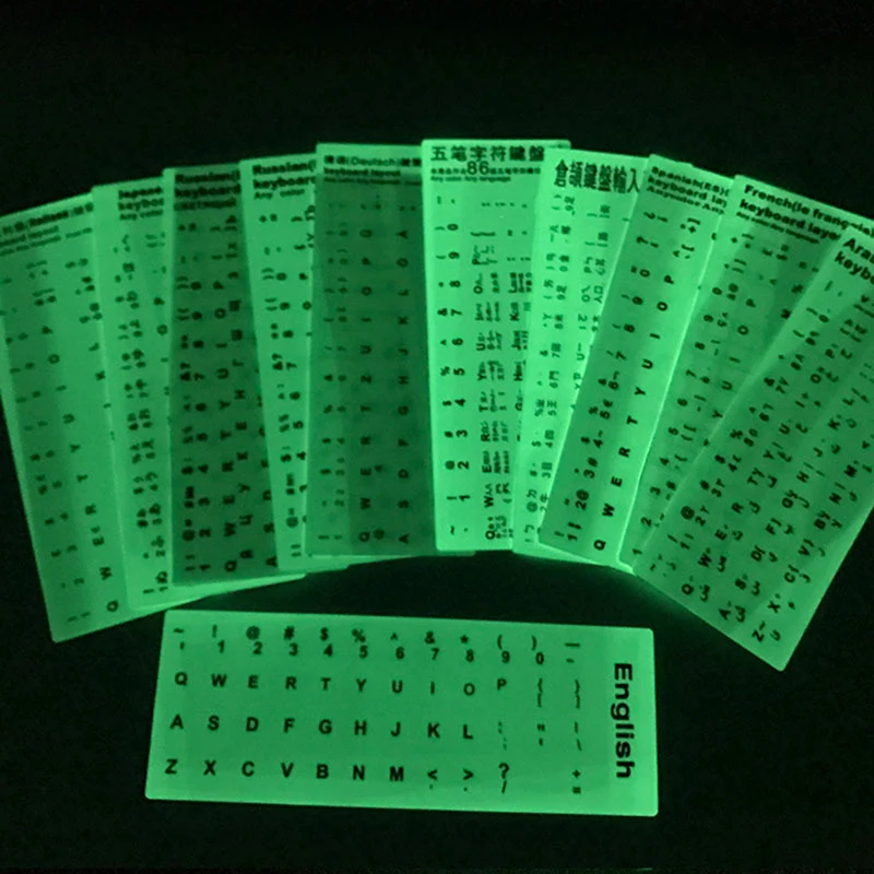 1PC Russian Language Black Keyboard Stickers Alphabet For Computer PC Dust Protection Laptop DIY Accessories