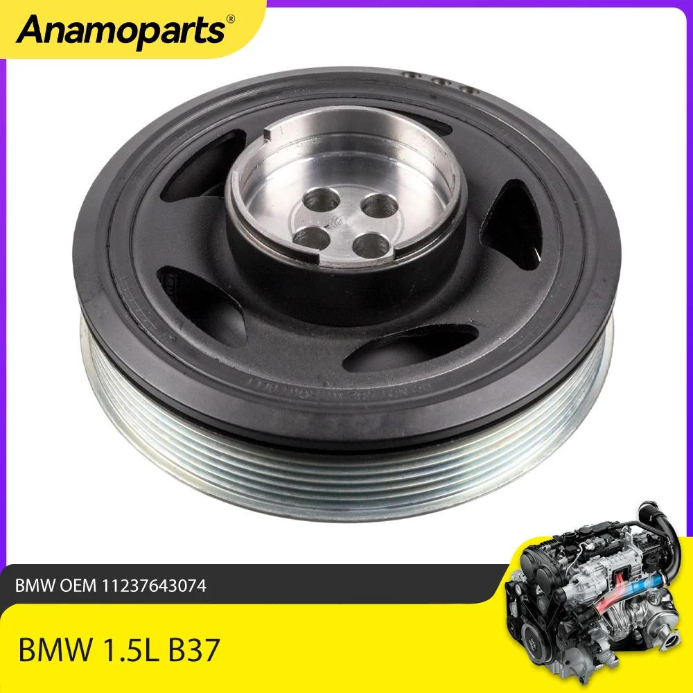 Engine Parts Crankshaft Belt Pulley Fit 1.5 L For BMW MINI 1.5L B37 2010-2017 OEM 11237643074