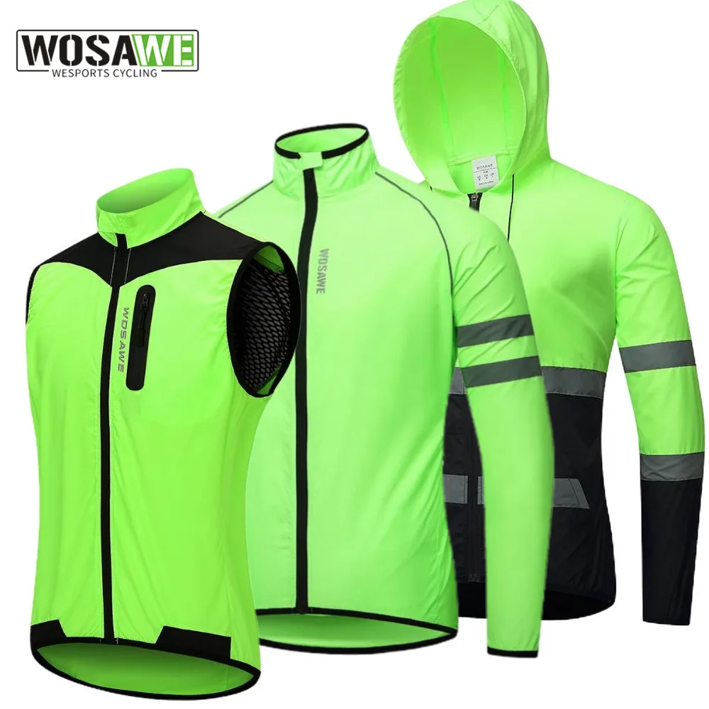 

WOSAWE Spring Men's Cycling Jackets Water Rain Repellent Ultralight MTB Road Bike Long Jersey Bicycle Windbreaker Clothing