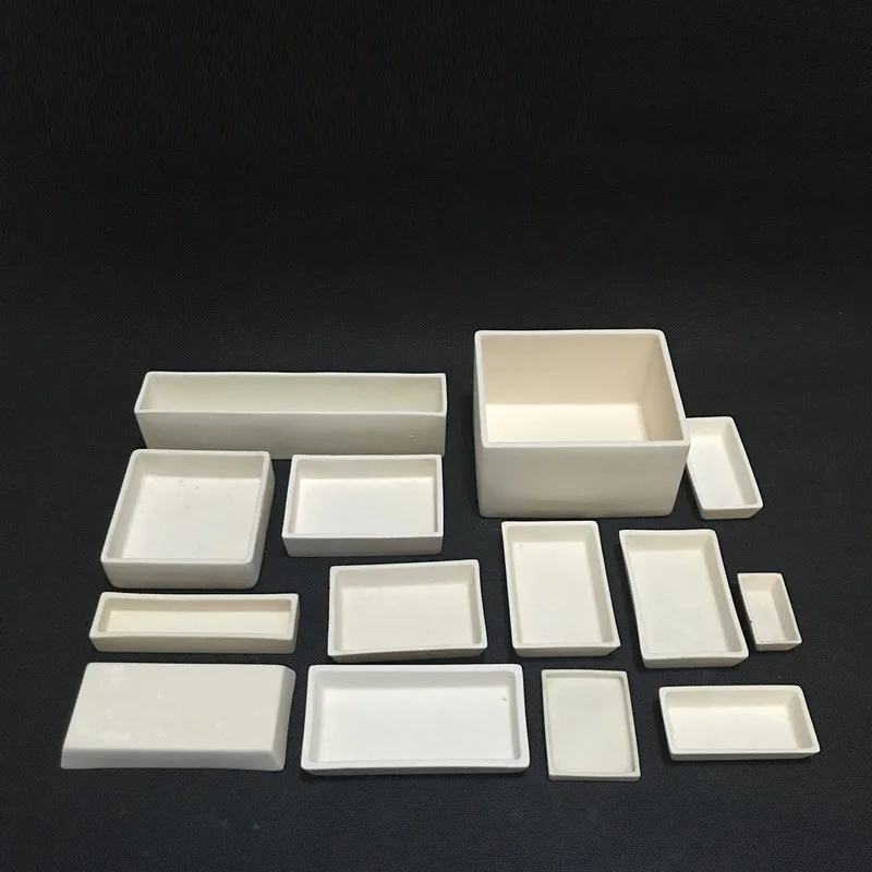 Square Shape 99% Alumina Combustion Boat Tube Furnace Corundum Crucible Melting Metal for Lab Casting Quartz Container