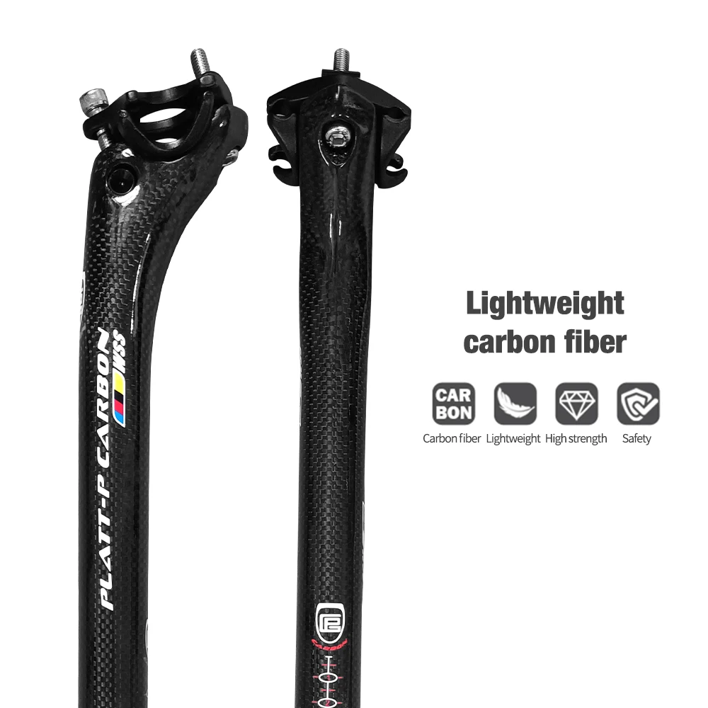 Sztyca MTB z włókna węglowego 27,2/31,6 mm Sztyca do rowerów górskich/szosowych 3K połysk Części rowerowe