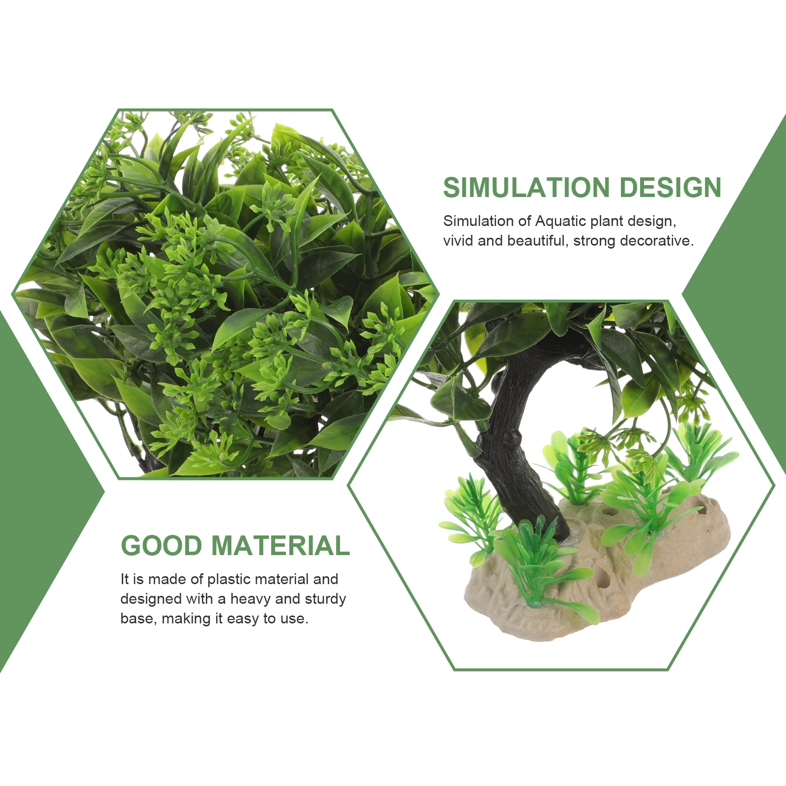 

Artificial Plants Plastic Tree Simulation Landscaping Ornament Fake Fish Tank Grass Aquarium Pine Tree Decor Plastic