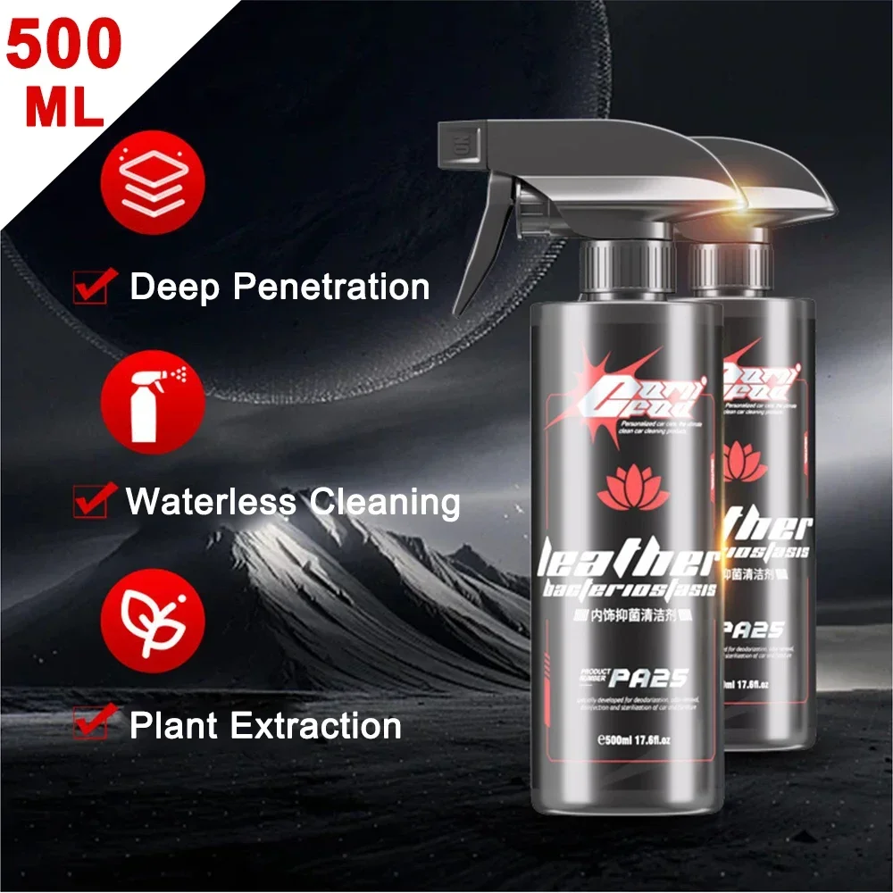 500ML/bottle Car Interior Cleaner Leather and Plastic Cleaning Refreshing Liquid Leather Repair No Washing Cleaning Spray Agent