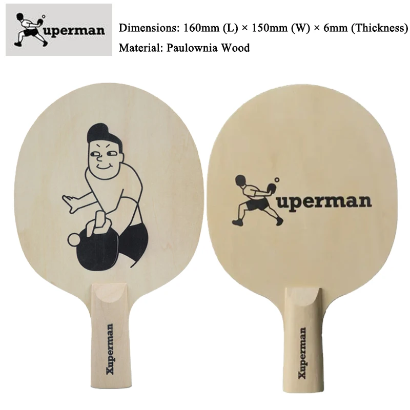Xuperman Mini Art Table Tennis Blade Signature Ping Pong Paddle Paulownia Wood Collectible Souvenir Gift Table Tennis Racket
