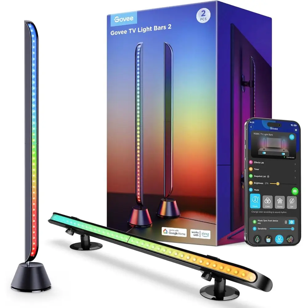 

Govee Smart LED Light Bars, 31 Inch RGWii Light Bars with Scene and Music es, Multiple Placement Options Suitable or 70-85 inch