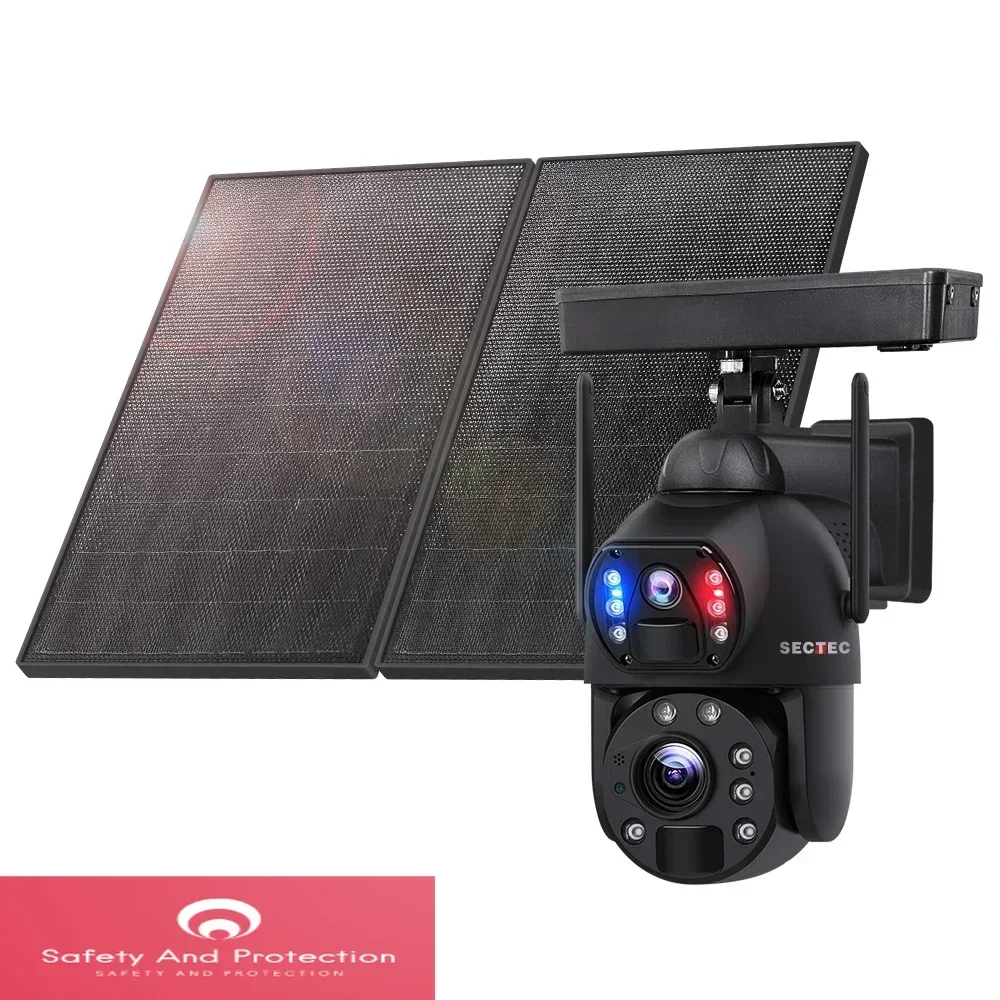 

20W Solar Panel CCTV 20X Zoom Dual Lens HD 6MP Smart Network Camera Outdoor Panoramic Ptz IP Speed Wifi Security Solar Camera