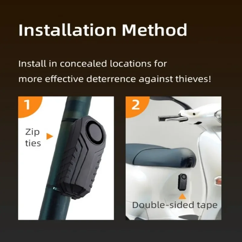 Ensemble d'alarme antivol à vibrations pour véhicule, avec télécommande sans fil, étanche IP65, Anti-poussière, Distance de 30m, Position sonore