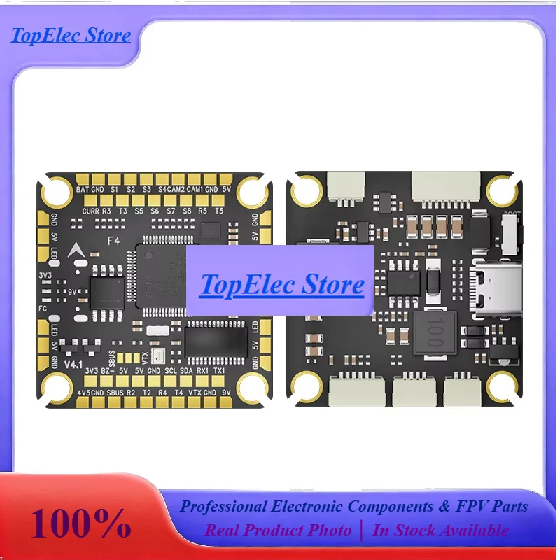 ToPESsAocoda-RC F405 V4 FPV Flight Controller STM32F405 ICM42688-P 3-8S Support 16MB BlackBox,30.5x30.5mm,FPV FC For Racing Dron