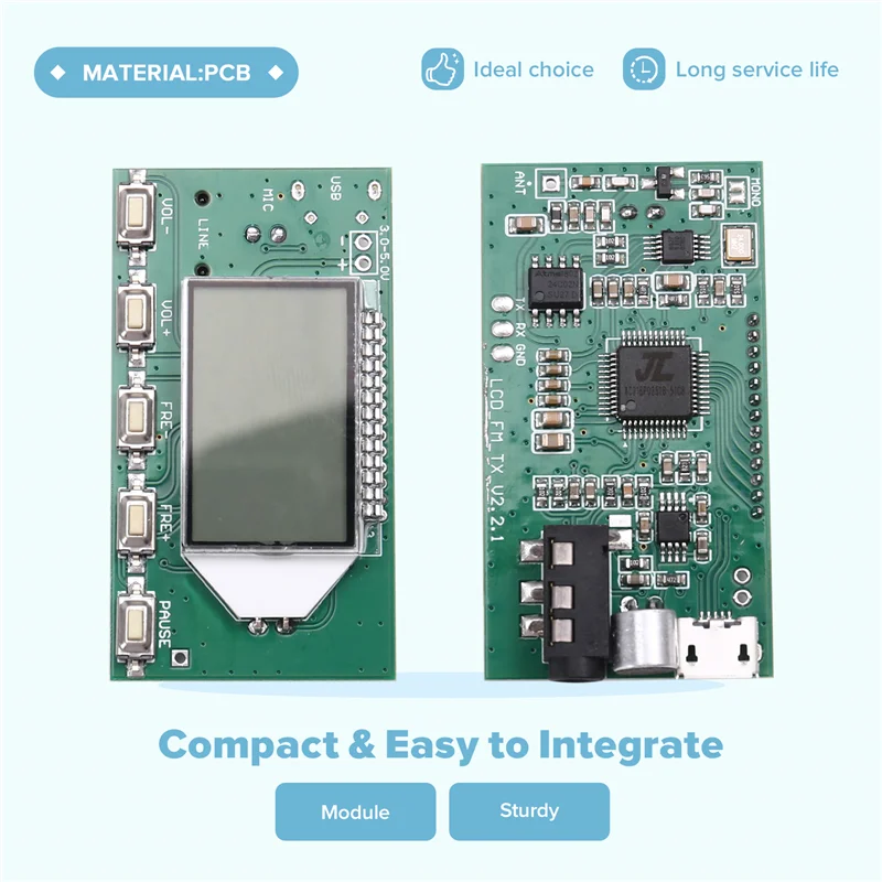 ABJF-FM Wireless Transmitter Module FM Transmitter Module For Campus Radio Stations For Microphones