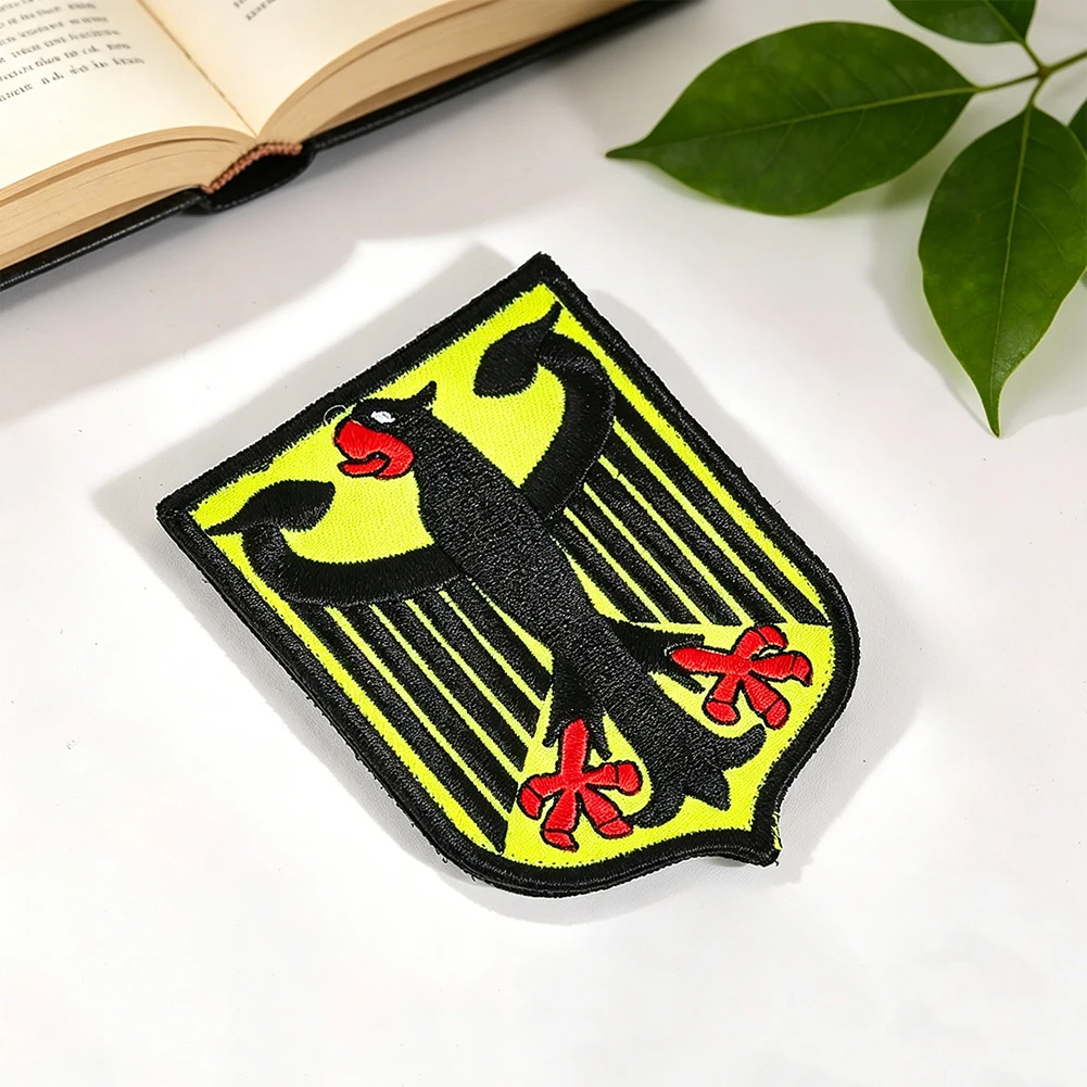 Deutscher Bundesadler, bestickter Schildaufnäher, taktisches Klett-Abzeichen für Fans, Rucksack, Hut, Kleidung, DIY-Dekoration – Detail 3