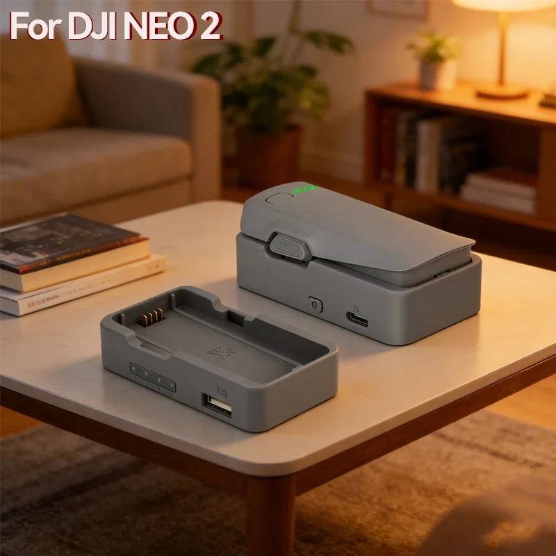 Cargador de Batería de 18W para DJI NEO 2, Banco de Energía para Cargar 1 Batería para Accesorios de Dron DJI NEO 2 ﻿ ﻿